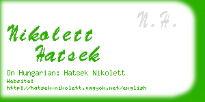 nikolett hatsek business card